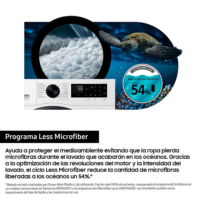 Lavasecadora Samsung WD90DG5G34BEEC – 9 kg lavado, 5 kg secado, AI EcoBubble
