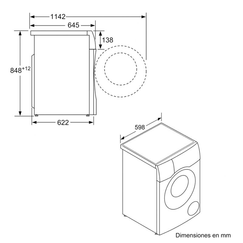 Lavasecadora Siemens WN54C2A0ES – 10,5 kg lavado, 6 kg secado, i‑Dos