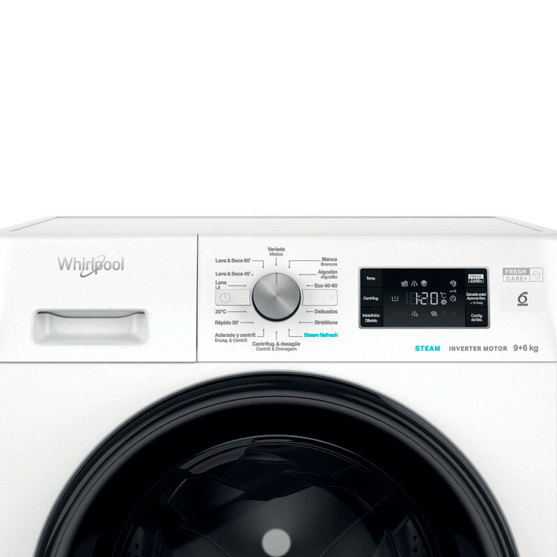 Lavasecadora Whirlpool FFWDB964489BVSPT – 9 kg lavado, 6 kg secado, 1400 rpm