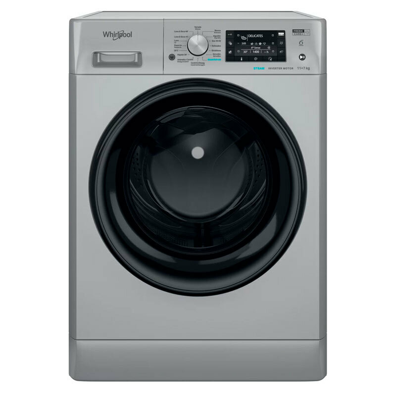 Lavasecadora Whirlpool FFWDD1174269SBVSPT – 11 kg lavado, 7 kg secado, Motor Inverter