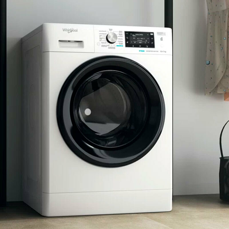 Lavasecadora Whirlpool FFWDD1074269BVSPT – 10 kg lavado/7 kg secado, Motor Inverter, SteamCare
