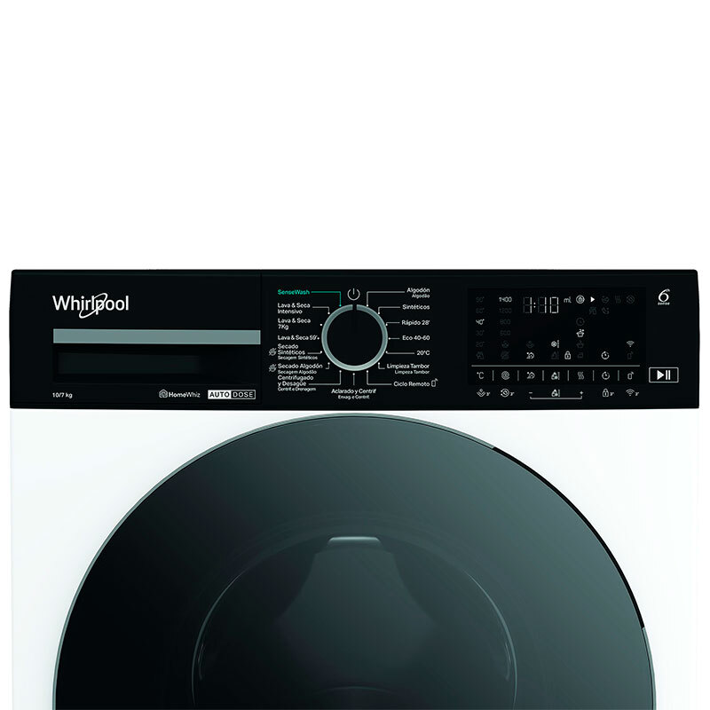 Lavasecadora Whirlpool WPD0736WADSSPT – 10 kg lavado, 7 kg secado, Autodosificación WiFi