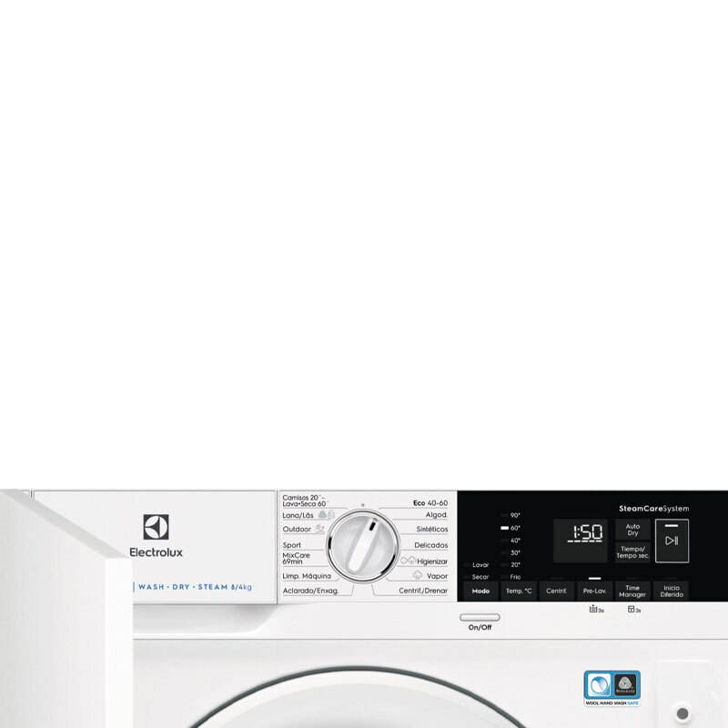 Lavasecadora integrable Electrolux EN7W4862OF – 8 kg lavado, 4 kg secado, 1.600 rpm