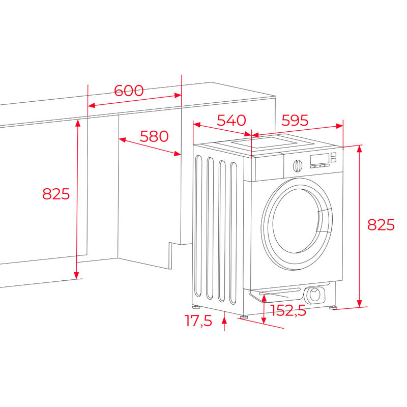 Lavasecadora integrable Teka LSI61480 – 8 kg lavado, 6 kg secado, 1400 rpm