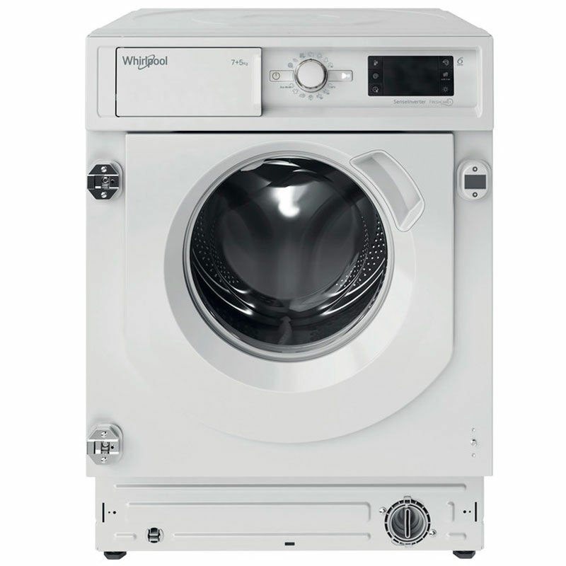 Lavasecadora integrable Whirlpool BIWDWG751482EUN – 7 kg lavado/5 kg secado, 1.400 rpm, Sensor humedad