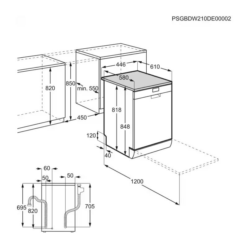Lavavajillas 45 cm AEG FFB73527ZM – 10 servicios, Motor Inverter, Secado AirDry