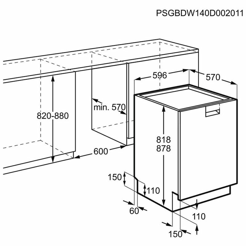 Lavavajillas AEG FFB83816PM – ComfortLift, 14 servicios, 42 dB