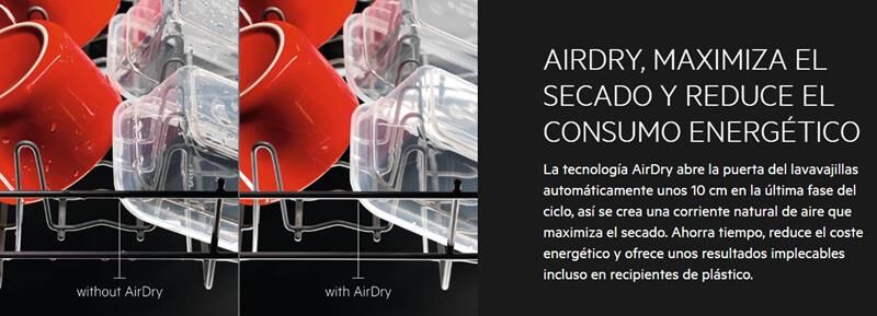 Lavavajillas integrable 60 cm AEG FSE74707P – 15 servicios, Motor Inverter, Secado AirDry