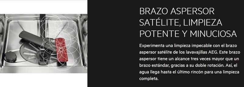 Lavavajillas integrable 60 cm AEG FSE74707P – 15 servicios, Motor Inverter, Secado AirDry