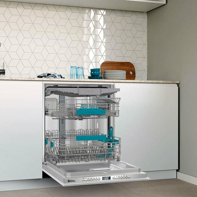 Lavavajillas integrable Balay 3VF6330SA – Silencioso 42 dB, 14 servicios, Home Connect