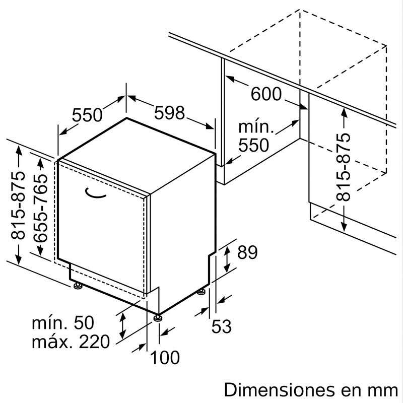 Lavavajillas integrable Bosch SMH4HVX14E – 14 servicios, EcoSilence Inverter, Home Connect
