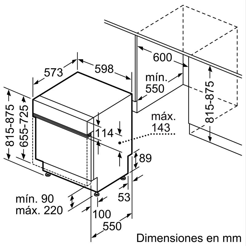 Lavavajillas integrable Bosch SMI4HVS14E – 14 servicios, Home Connect, 3ª bandeja VarioDrawer