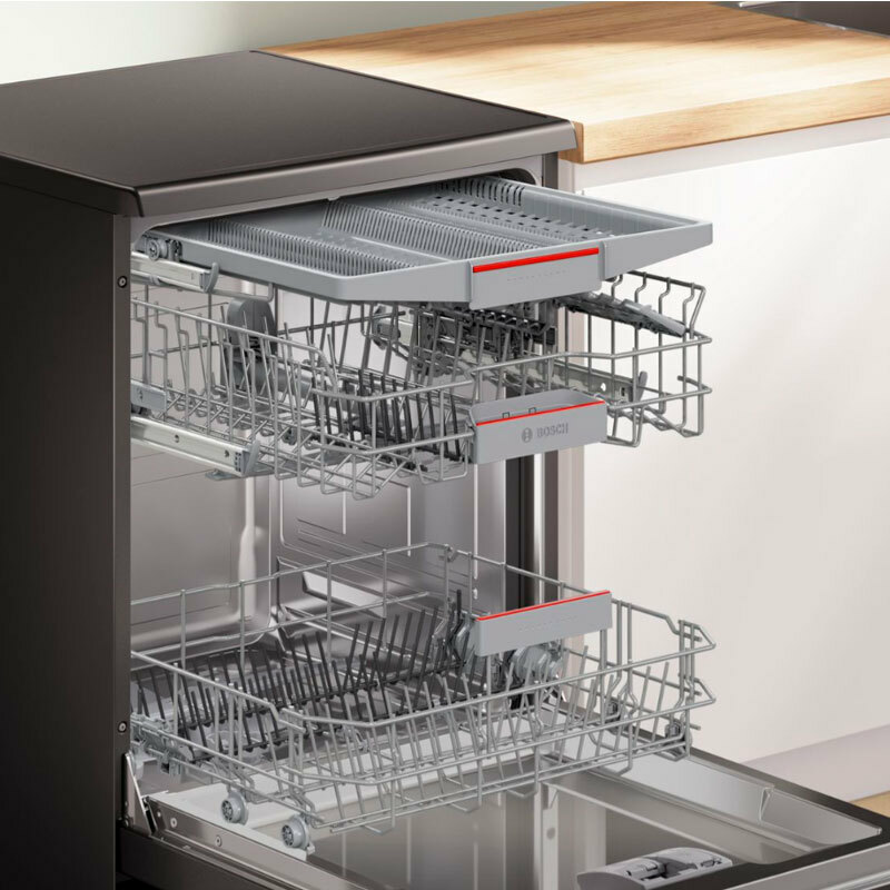 Lavavajillas Bosch SMS4EMC06E – 14 servicios, Home Connect, Negro antihuellas