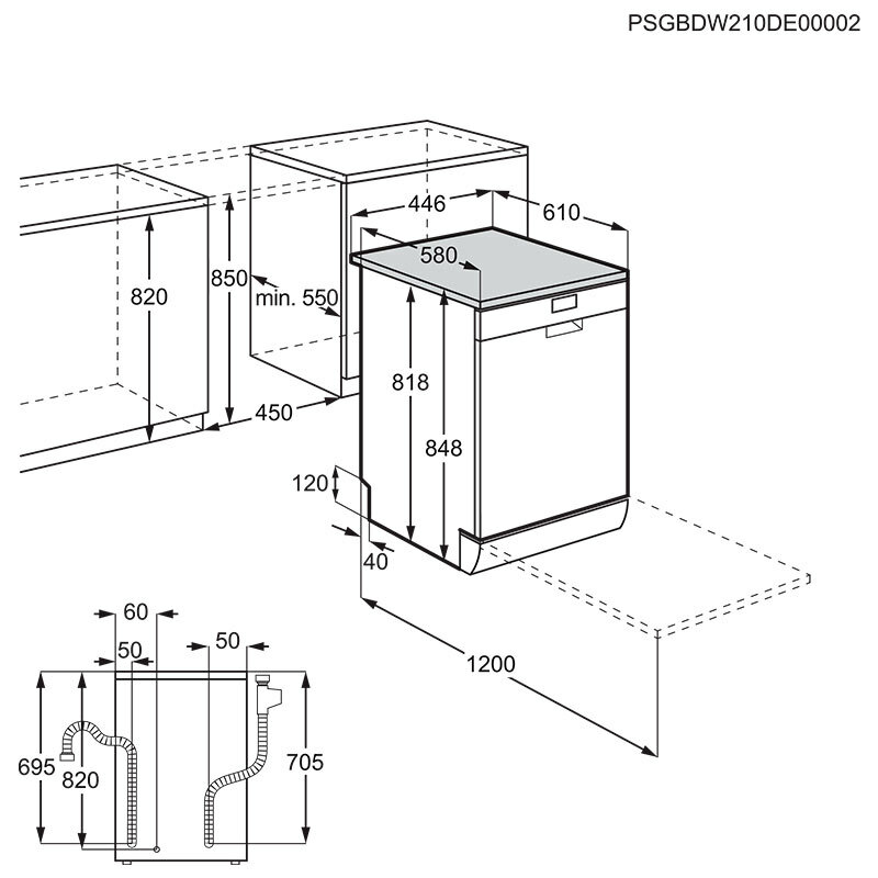 Lavavajillas Electrolux ESS42220SX – 45 cm, 9 servicios, Motor Inverter