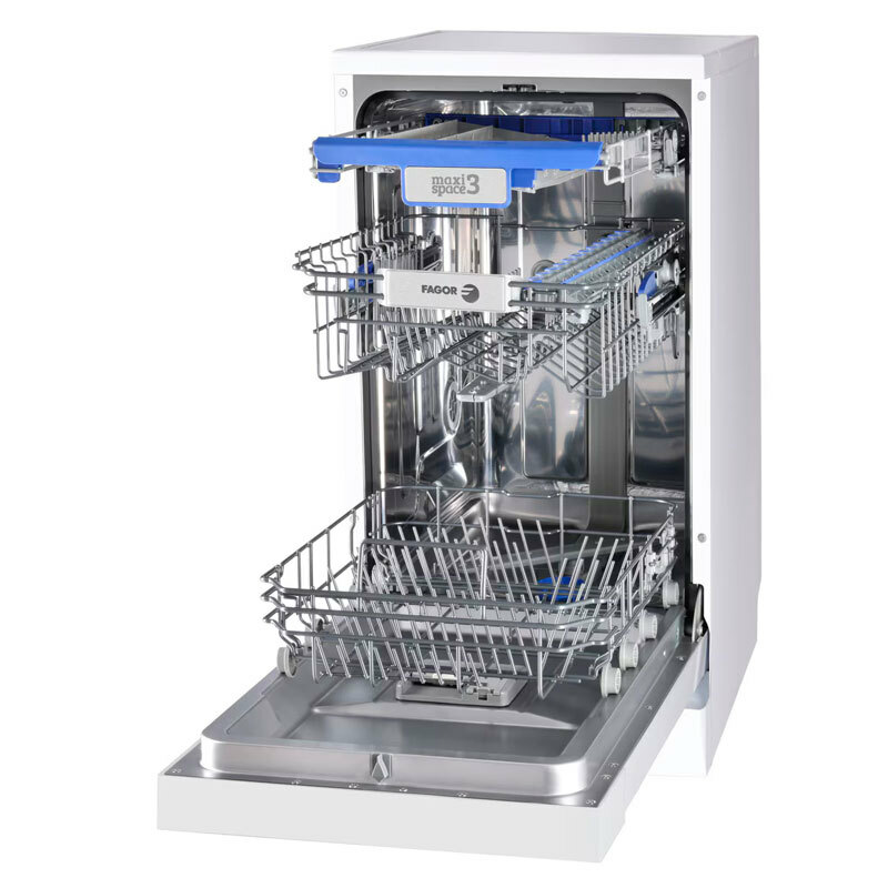 Lavavajillas 45 cm Fagor 4LVF435AD – 10 servicios, AutoDoor, tercera bandeja