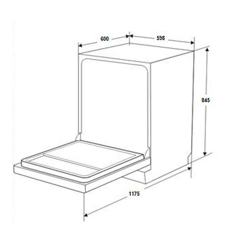 Lavavajillas 60 cm Fagor 4LVF635 – 14 servicios, 3ª bandeja cubiertos, 8 programas