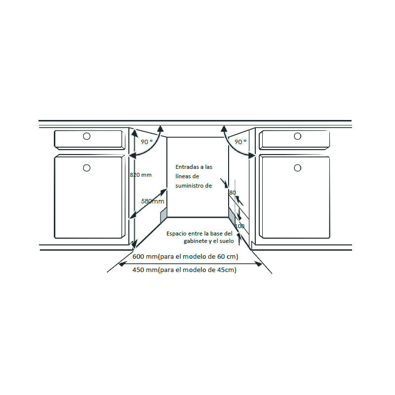 Lavavajillas 45 cm Hisense HS543D10X – 11 servicios, Motor Inverter, Apertura automática