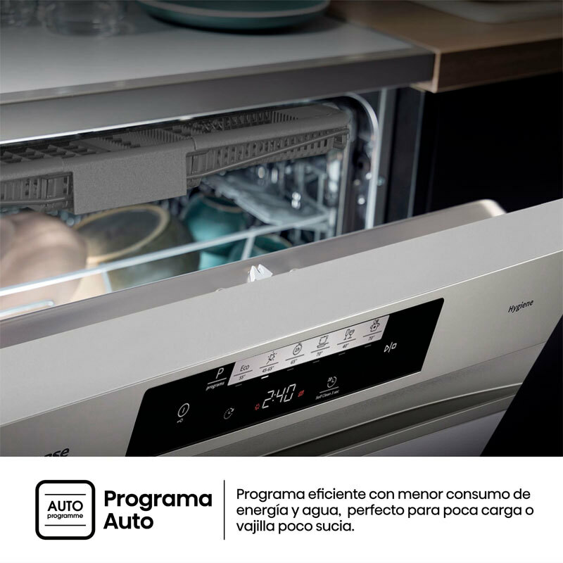 Lavavajillas Hisense HS643C90X – 16 servicios, Inox 60 cm, AquaStop