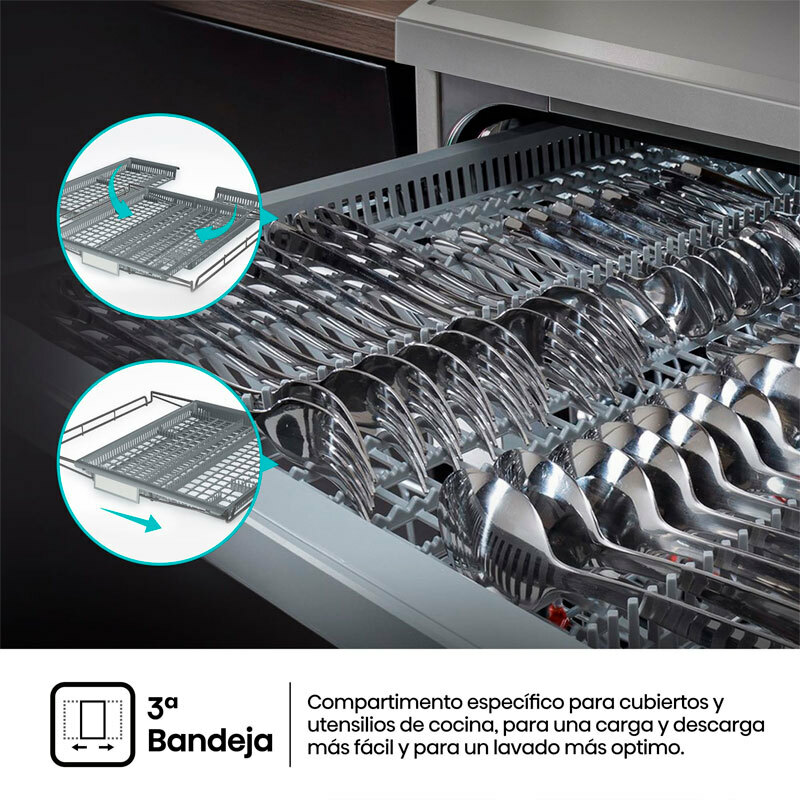 Lavavajillas Hisense HS643C90X – 16 servicios, Inox 60 cm, AquaStop