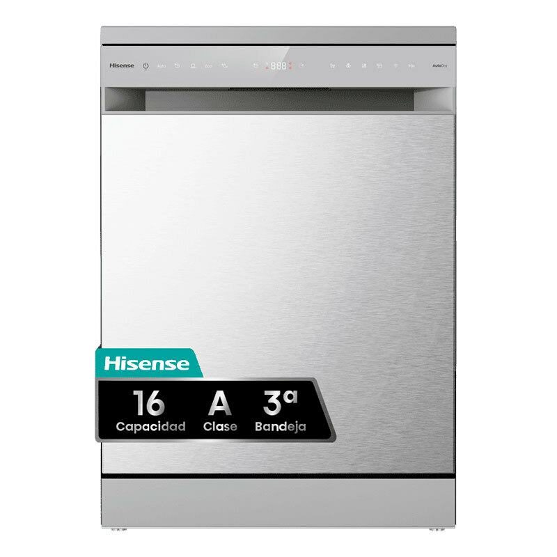 Lavavajillas Hisense HS673A90X – 16 servicios, Clase A, Wi‑Fi