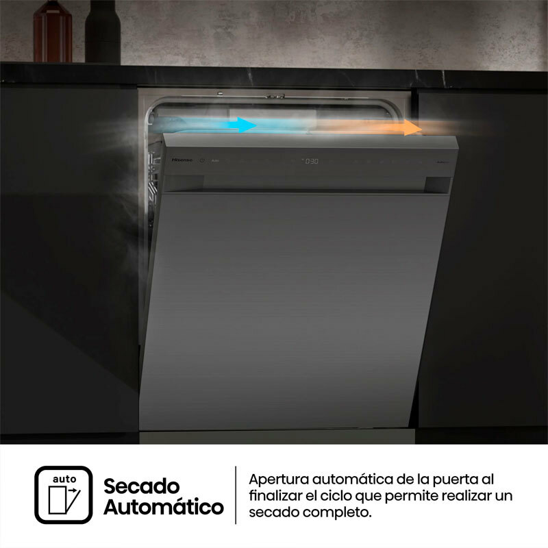 Lavavajillas Hisense HS673A90X – 16 servicios, Clase A, Wi‑Fi