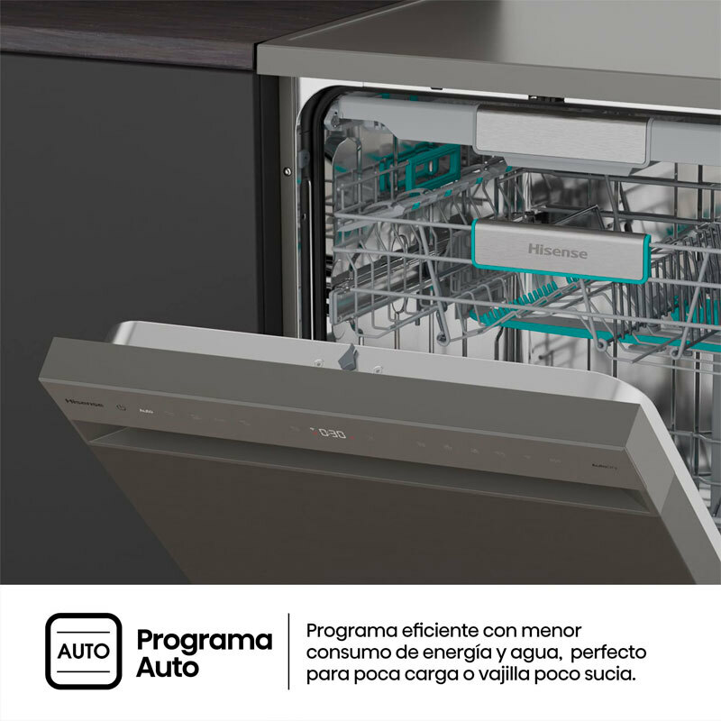 Lavavajillas Hisense HS673A90X – 16 servicios, Clase A, Wi‑Fi