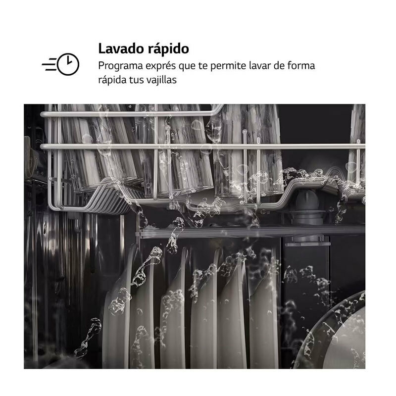 Lavavajillas libre instalación LG DF030FL – 13 servicios, 8 programas, 9,9 L/ciclo
