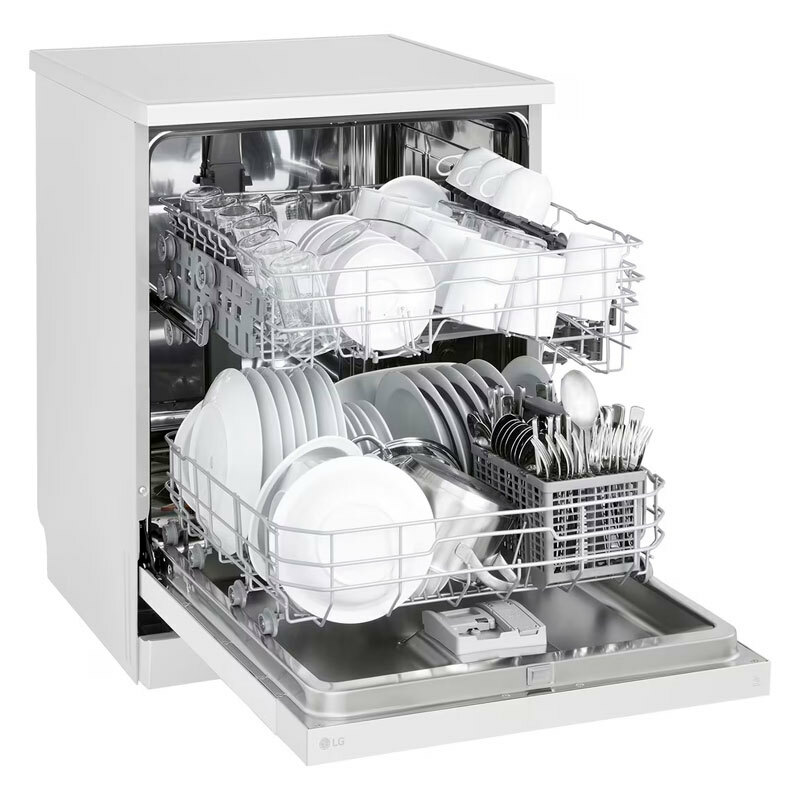 Lavavajillas libre instalación LG DF142FW – 14 servicios, QuadWash, Conectividad ThinQ