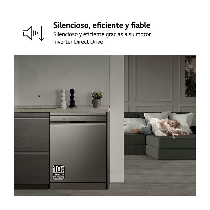 Lavavajillas LG DF355FP – 60 cm, 14 servicios, QuadWash