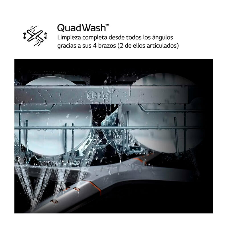 Lavavajillas LG DF355FW – 14 servicios, QuadWash, Inverter Direct Drive
