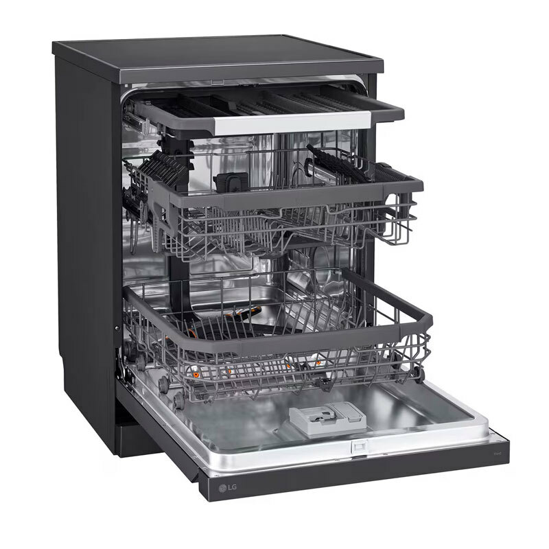 Lavavajillas independiente LG DF365FMS – 14 servicios, QuadWash y TrueSteam, Wi‑Fi ThinQ