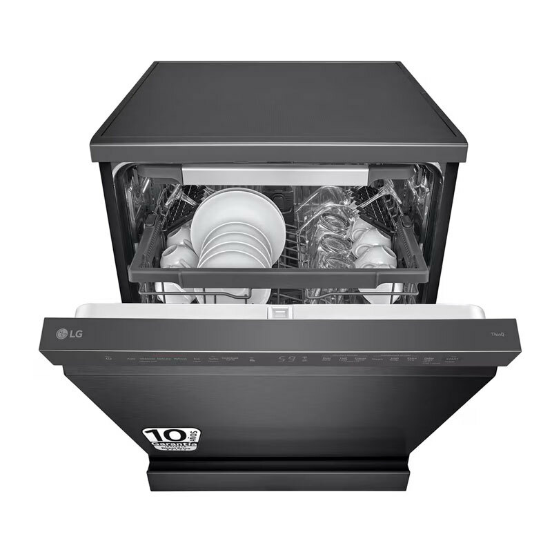 Lavavajillas independiente LG DF365FMS – 14 servicios, QuadWash y TrueSteam, Wi‑Fi ThinQ