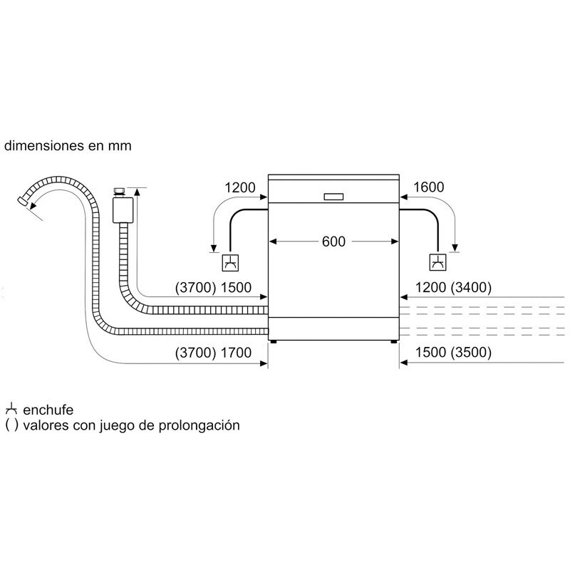 Lavavajillas Siemens SN23EI03ME – 14 servicios, 9,0 L/ciclo, Home Connect