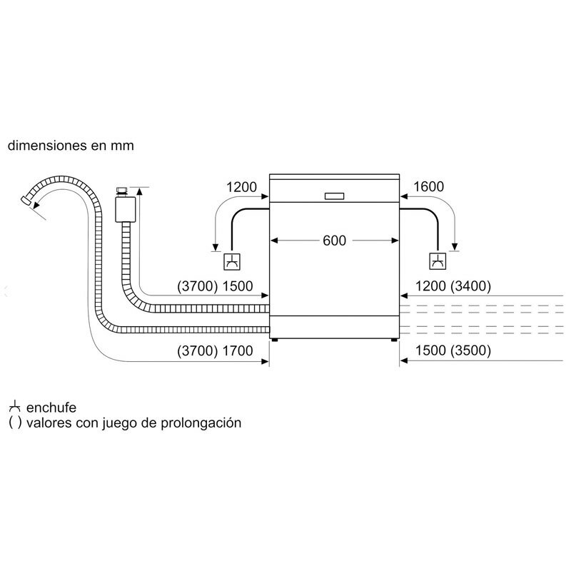 Lavavajillas Siemens SN23HW02ME – Libre instalación 60 cm, 14 servicios, Home Connect
