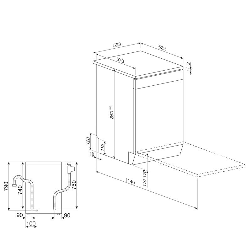 Lavavajillas 60 cm Smeg LVS262DSX – 13 servicios, Inverter, 46 dB