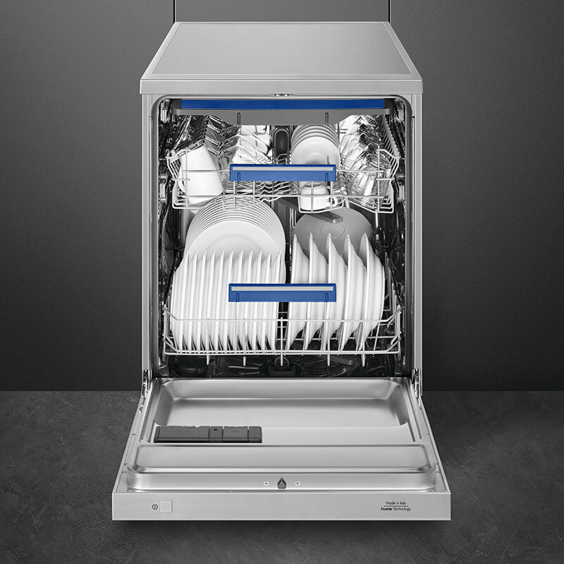 Lavavajillas libre instalación 60 cm Smeg LVS342CQSX – 14 servicios, Inverter, Autoapertura