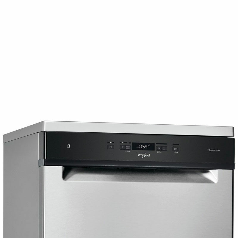 Lavavajillas libre instalación 60 cm Whirlpool WFC3C33PFX – 14 servicios, PowerClean Pro, 43 dB