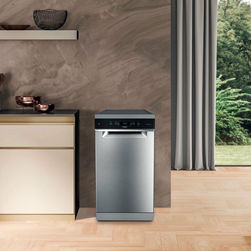 Lavavajillas Whirlpool WH6FC11BS7A0X – 45 cm, 11 servicios, PowerClean Pro