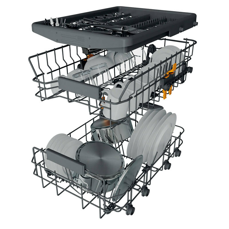 Lavavajillas Whirlpool WH6FC11BS7A0X – 45 cm, 11 servicios, PowerClean Pro