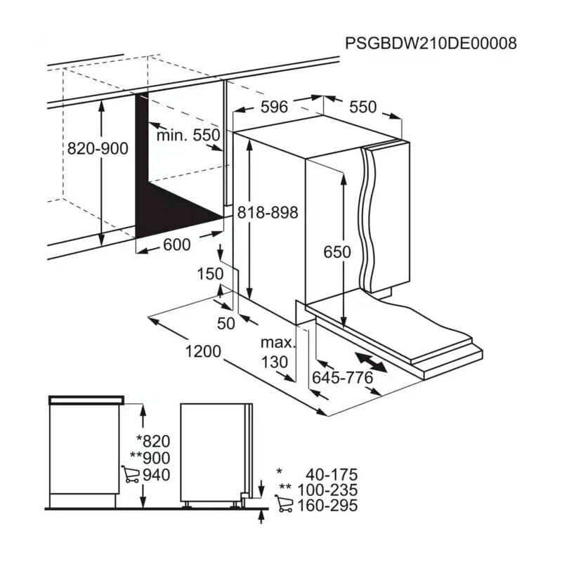 Lavavajillas integrable AEG FSE54600Z – 13 servicios, AirDry, Motor Inverter