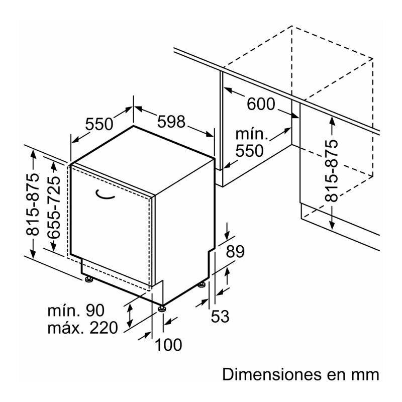 Lavavajillas integrable Balay 3VF6662SA – 13 servicios, Motor Inverter ExtraSilencio 42 dB, Conectividad Home Connect