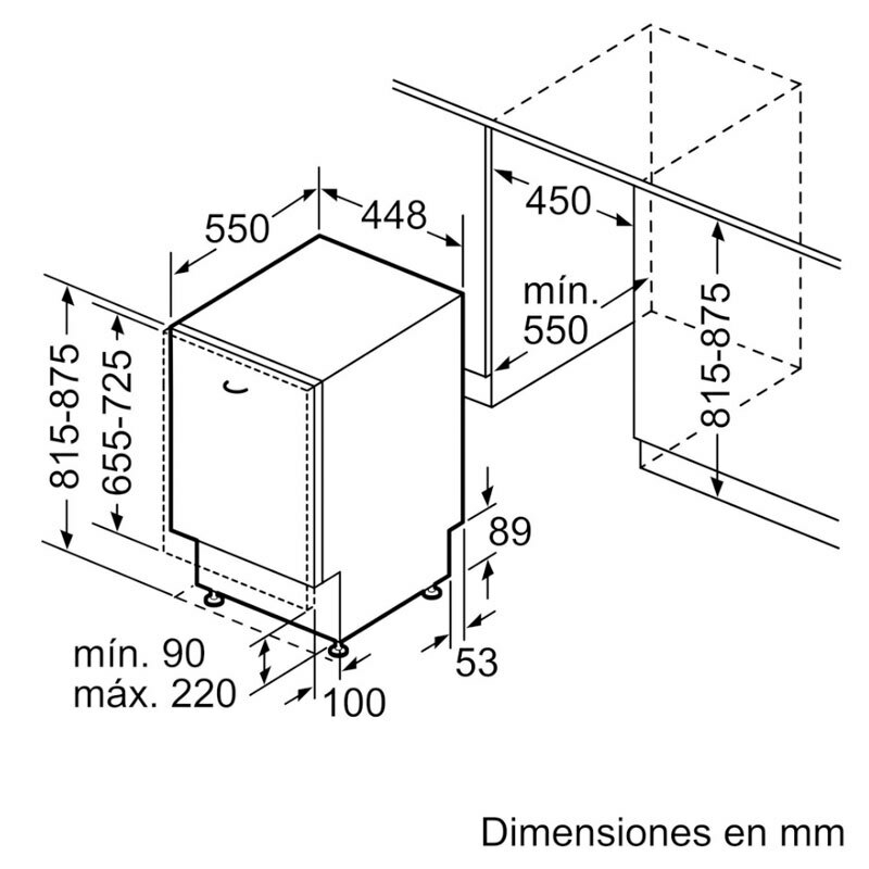 Lavavajillas integrable Balay 3VT4031NA – 45 cm, 10 servicios, Motor ExtraSilencio