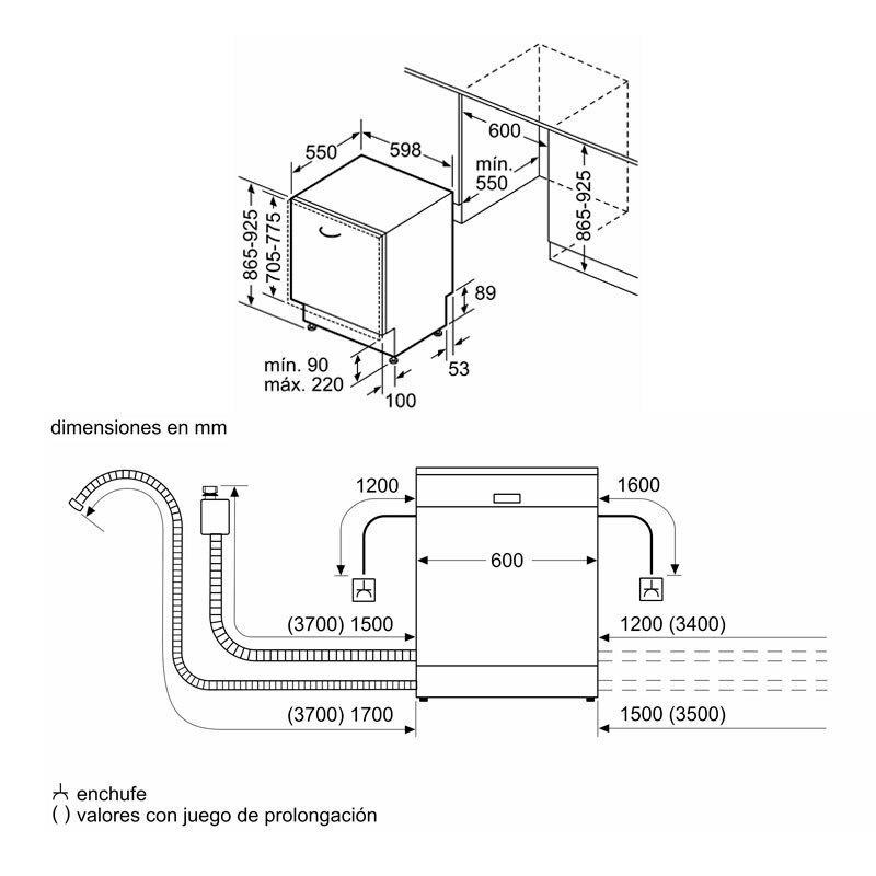 Lavavajillas integrable 60 cm Bosch SBV6ZCX10E – 14 servicios, 40 dB, Secado PerfectDry