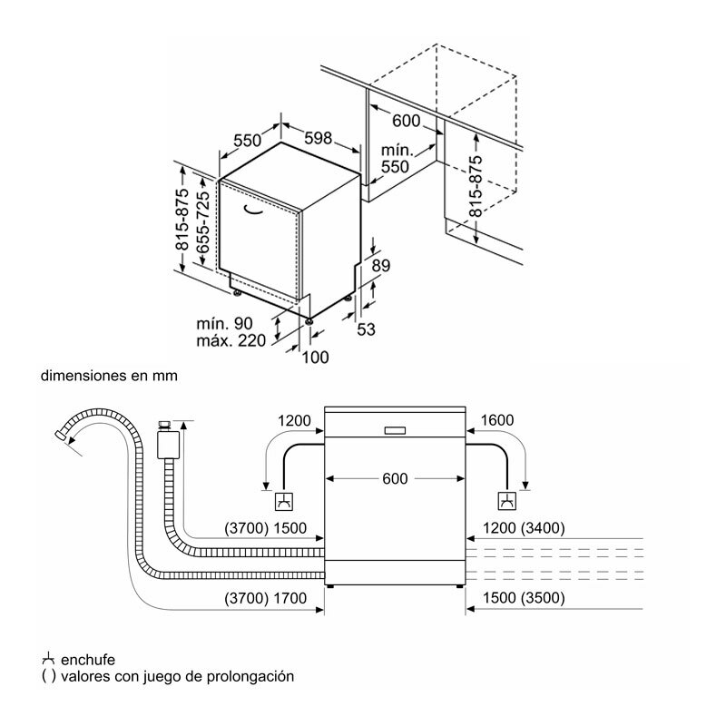 Lavavajillas totalmente integrable Bosch SMD8TCX04E – 14 servicios, Secado zeolitas, Home Connect