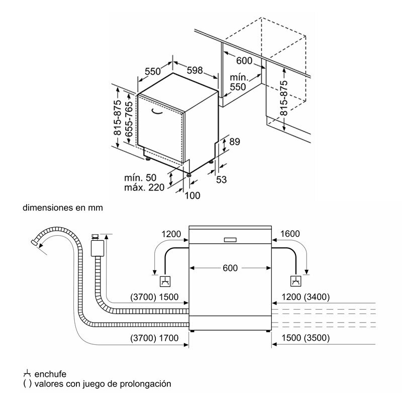 Lavavajillas integrable Bosch SMH4EVX08E – 14 servicios, 44 dB, Home Connect