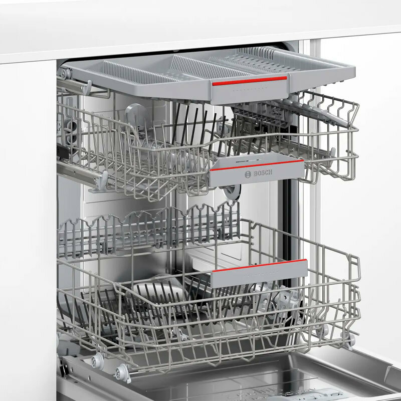 Lavavajillas integrable Bosch SMV4ECX28E – Silencioso 42 dB, Clase A, 3ª bandeja VarioDrawer