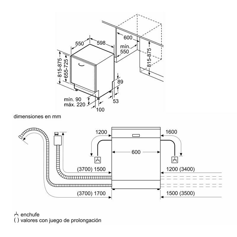 Lavavajillas integrable Bosch SMV4ENX06E – 60 cm, 13 servicios, Home Connect