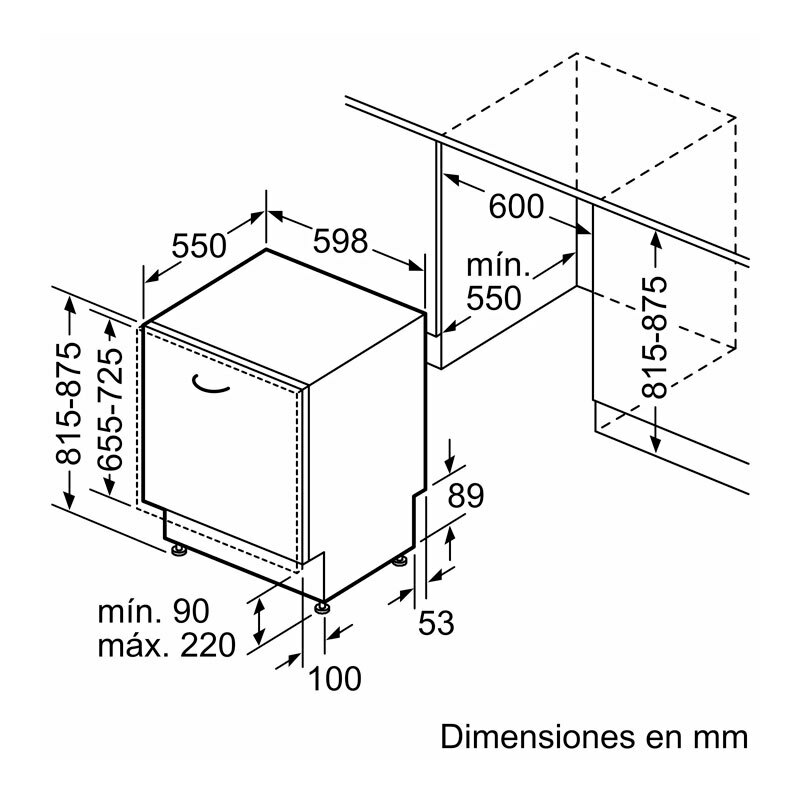 Lavavajillas integrable Bosch SMV4HVX03E – Home Connect, VarioDrawer 3ª bandeja, RackMatic 3 niveles