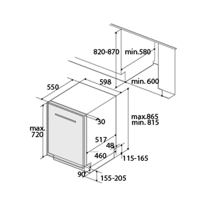 Lavavajillas integrable Cata LVI 62014 – 14 servicios, 47 dB, 11 L/ciclo