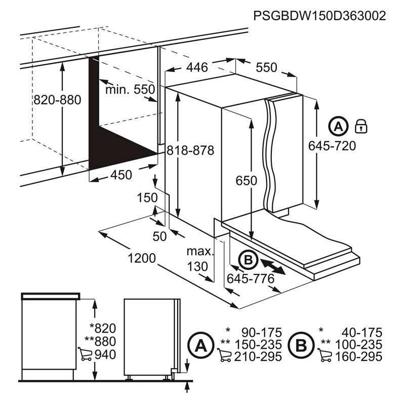 Lavavajillas integrable 45 cm Electrolux EEA71210L – 9 servicios, AirDry, Motor Inverter